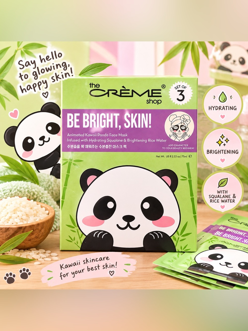 The Crème Shop Be Bright, Skin! Hydrating Panda Face Mask